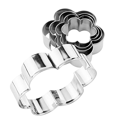 Contenuto della confezione: riceverete 5 formine per biscotti a forma di prugna in diverse dimensioni, (lunghezza x larghezza): circa 8 x 8 cm, 5,7 x 5,7 cm, 6,7 x 6,7 cm, 5,7 x 5,7 cm, 3,7 x 3,7 cm. 46 x 1,46 pollici, possono essere impilati per creare diverse forme fai da te.