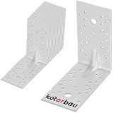 KOTARBAU® 12 Pièces Équerre De Fixation - Acier Galvanisé - 150 x 150 x 80 mm - Argent - Renfort D'Angle Métal - Équerre de Fixation Renforcée - 90 Degrés