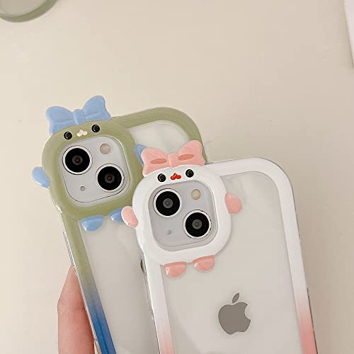 Cute 3D Cartoon Gradient Bumper Phone Case For Iphone 13 12 11 Pro Max Xs Xr X Soft Silicone Transparent Protective Back Cover,03,For Iphone Xr #TOP5