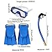 Hperu Kids Snorkel,Kids Snorkel Set Adjustable Ergonomic Non-Slip Snorkeling Gear for Kids Skin-Friendly High Transparency Kid Snorkel Set Includes Goggles, Fins, Tube