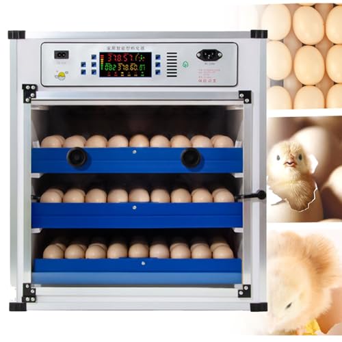 Asfgchh Incubadora de huevos para incubar huevos, con giro automático y vela de adición de agua, huevos de pollo, aves de corral, palomas, huevos de pájaro, 204 huevos