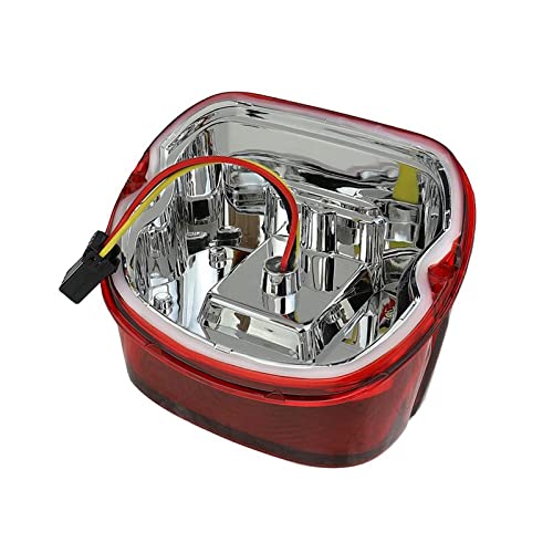 ‎Eagle Lights Flashing Strobe Squareback LED Tail Brake Light Kit for Harley Davidson - with Plate Window/Red Lens - Thumbnail 2