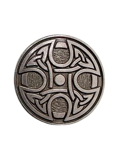 Patch Nation Broche en métal avec croix de Malte celtique gothique médiévale, 30mm Diameter, Aluminium