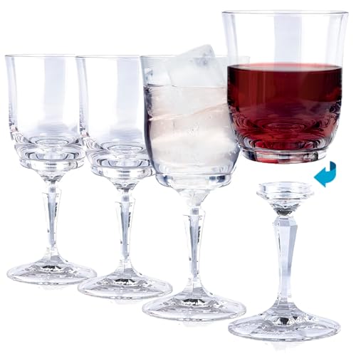 CONNECTWARE Twist off Stem 10 oz Clear Cut ECOZEN, Clear