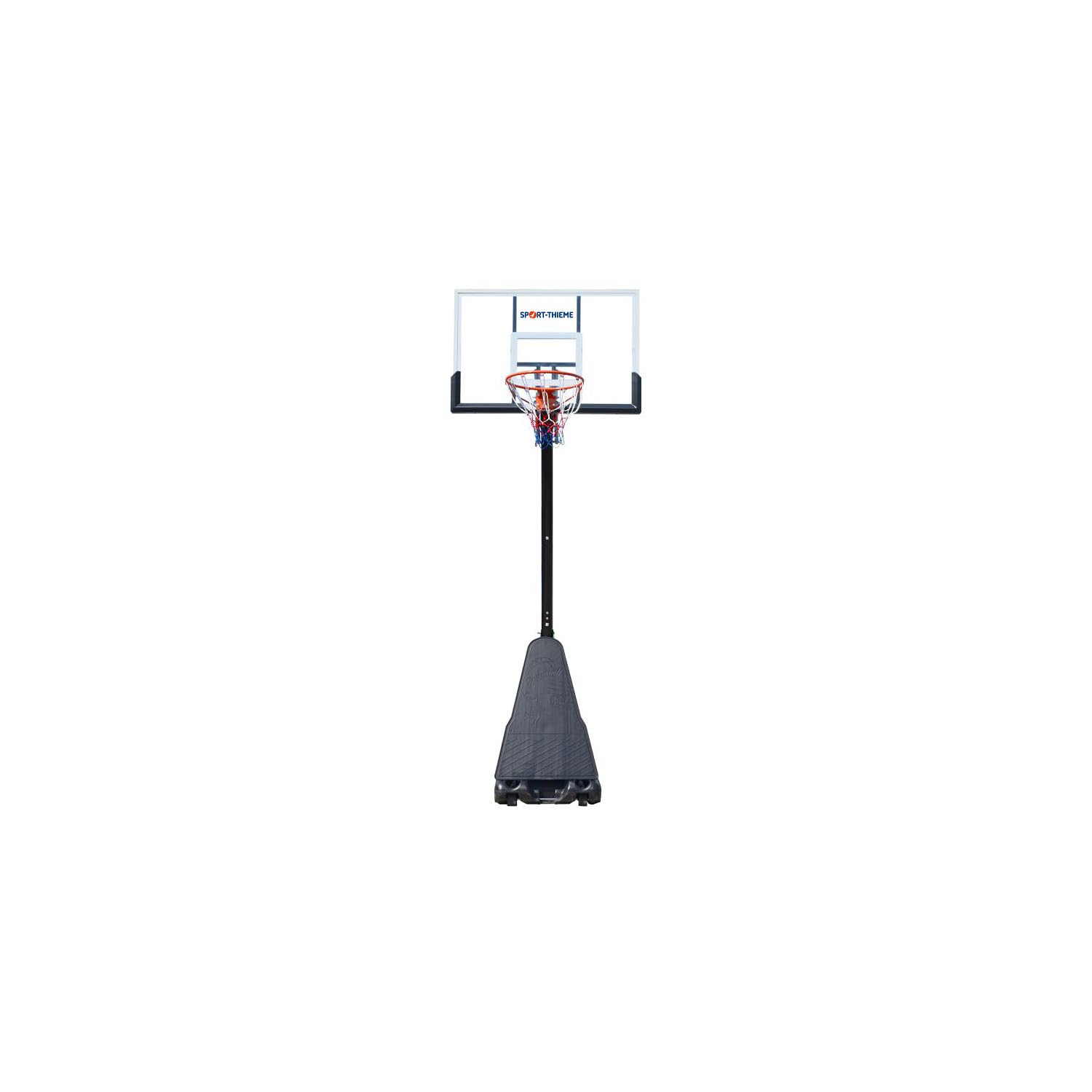 Sport-Thieme Basketballanlage Phoenix | Mobile Outdoor Anlage | Höhenverstellbar 245-305 cm | Brettmaß 130x80 cm | Polycarbonat Brett | Stahl Standpfosten | Gewicht 48 kg