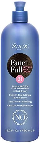 Roux Fanci-Full Instant Hair Color, #21 Plush Brown, 15.2 Fl Oz