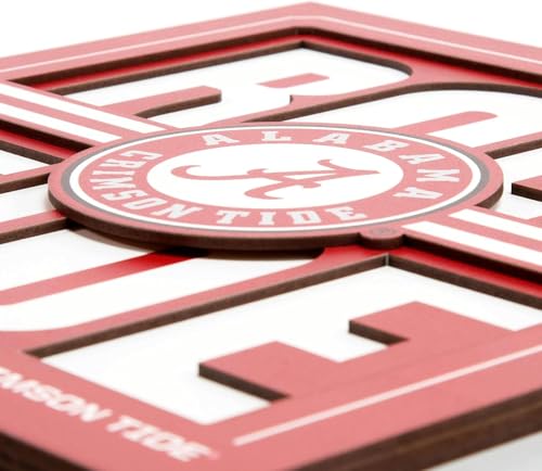 YouTheFan NCAA Alabama Crimson Tide Slogan Series 3D Wall Art by YouTheFan - Used condition - Image 4