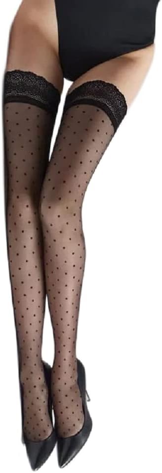 Marilyn French Inspired Sexy Silicone Lace Band Thigh High Stockings