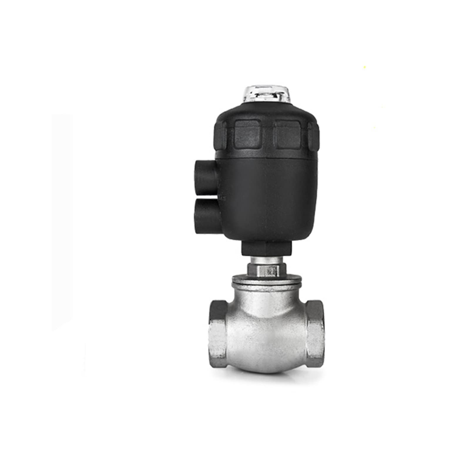 Vanne pneumatique acier inoxydable 2" étanchéité PTFE anti-fuite