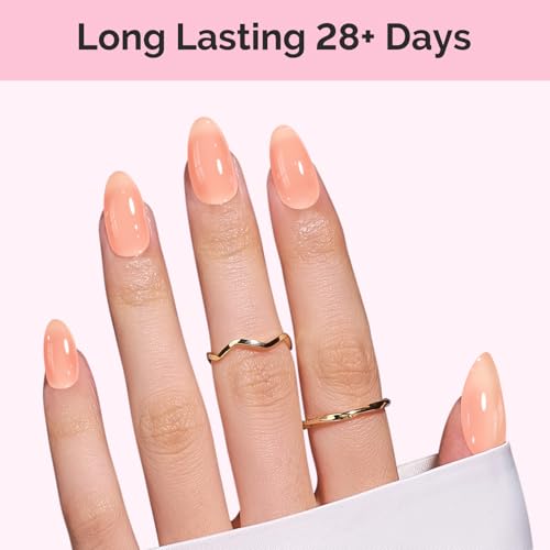 Image of MelodySusie Nude Gel Nail Polish, 0.5Fl.oz Jeweliver Milky Gel Polish Milky Nude Pastel Color Sheer Gel Nails Soak Off UV LED Light Cure Gift for Manicure Nail Art DIY at Home JM28