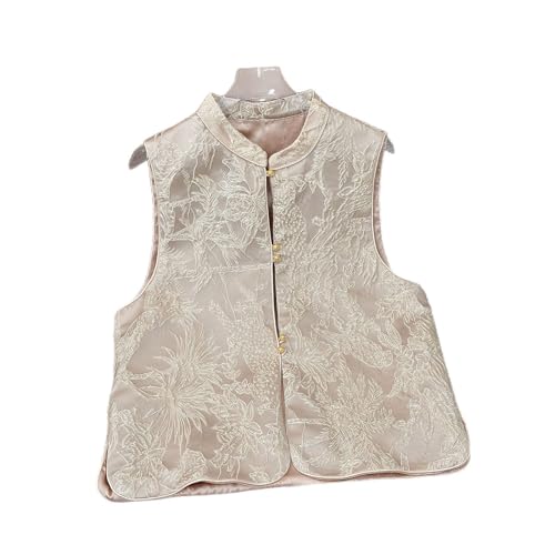 Chal sin mangas reversible para mujer con cuello alto de brocado jacquard 5