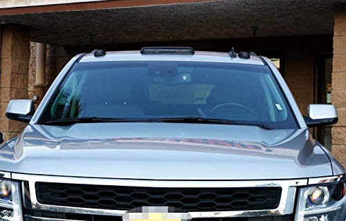 Ijdmtoy 3Pc-Set Black Smoked Cab Roof Top Marker Running Lamps W/ Amber Led Lights Compatible With Truck Pickup 4X4 Suv #TOP4