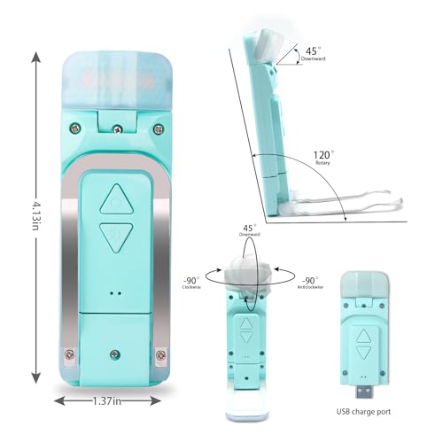 Image of UPIHO 2PCS Book Lights for Reading at Night, Reading Accessories with Rechargeable USB Light Blue and Pink Book Light,Perfect Stocking Stuffers Gifts for Book Lovers