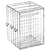 Orgrimmar Acrylic Jewelry Storage Box Earring Display Stand Organizer Holder with 3 Vertical Drawer (Transparent)