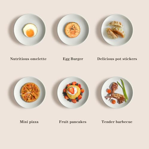 Patelnia do omletów, 7-otworowa maszynka do burgerów, szybkie podgrzewanie dla 2-4 osób, idealna do różnych składników, idealna do gotowania w gospodarstwie domowym