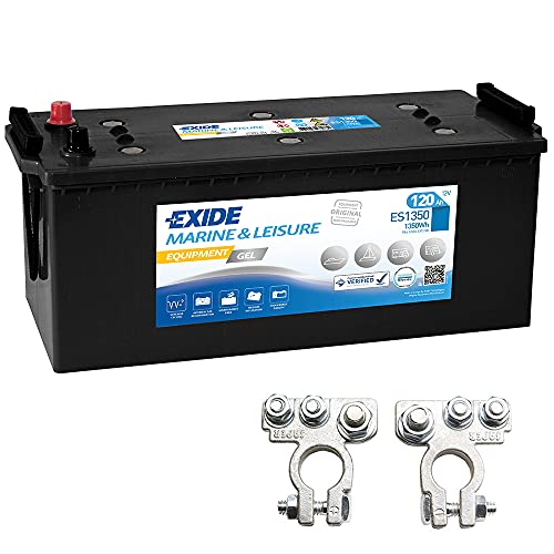 Exide Equipment Gel Batterie ES 1350 12V 120Ah inkl. Polklemmen Boot Solar Wohnmobil