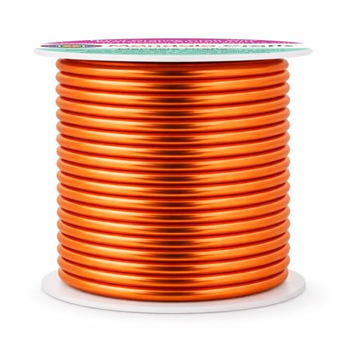 Image of Mandala Crafts 13 Gauge Burnt Orange Anodized Aluminum Craft Wire, 60 FT | Colored, Flexible, Bendable, for Bonsai, Armature, Sculpting, Wire Wrapping, Jewelry Making, Weather & Tarnish Resistant