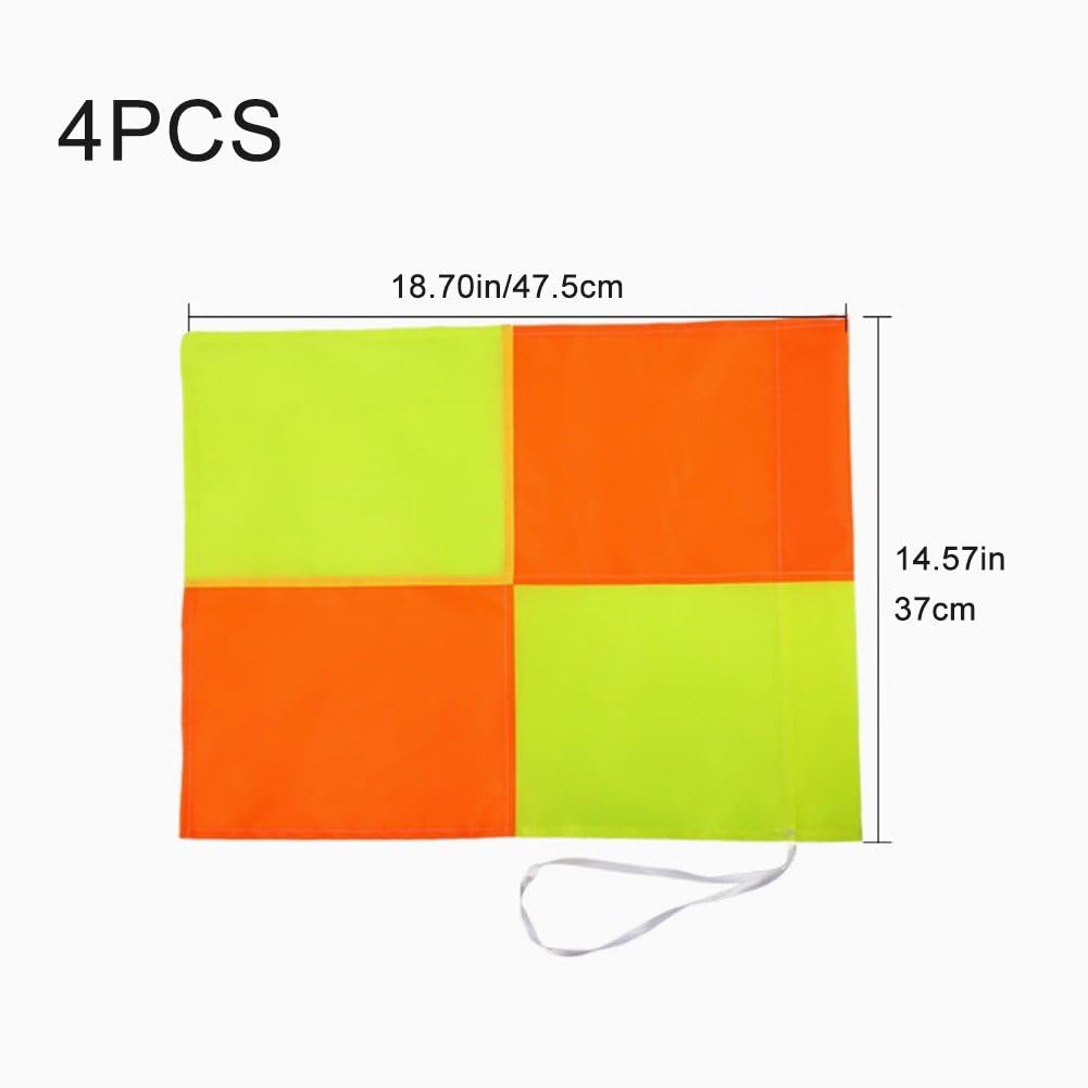 4 Pièces Drapeaux De Coin De Terrain De Football Drapeau De Juge De Touche Drapeaux De Coin De Football Drapeaux D'arbitre Drapeaux De Coin D'entraînement pour Match De Football