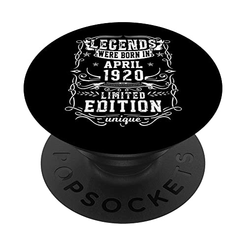 Cumpleaños Abril 1920 Edición Limitada Regalo April PopSockets PopGrip Intercambiable