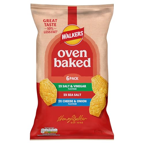 Walkers Oven Baked Variety Pack Crisps 6 x 22g