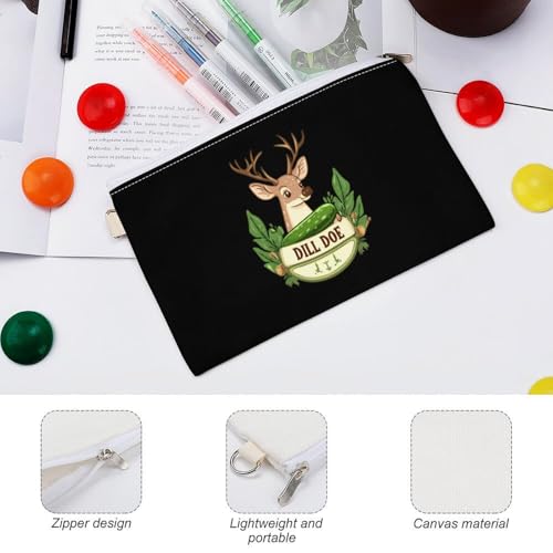 Dill Doe Fashion Coin Purse Change Makeup Bag Canvas Pencil Pouch Travel3