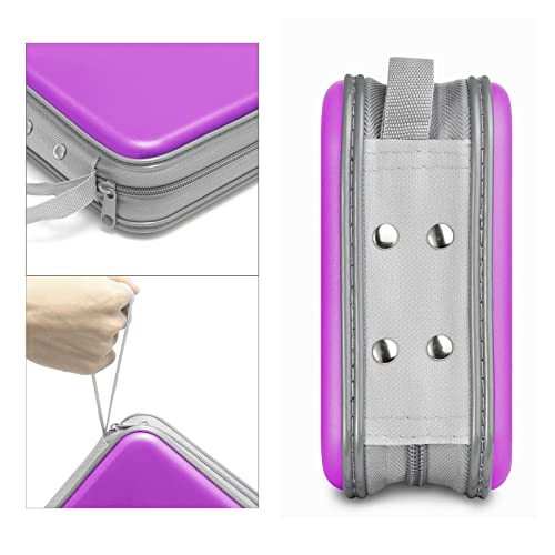 Siveit Cd Case, 40 Capacity Cd/Dvd Case Holders Wallet Hard Plastic Dvd Disc Cases Storage Binder For Car Home Office Travel (Purple) #TOP2