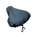 Saddle Cover for Regular and Mountain Bikes, Waterproof and Dust Proof Seat Protector with Drawstring, Reflective Oxford Cloth Cover, 27x24 cm, Black(Deep Purple)