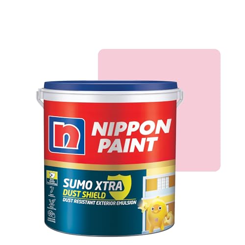 Image of Nippon Paint Sumo Xtra Dust Shield Exterior Emulsion (20L, Blusher) - Dirt Pickup Resistant, Colour-Lock, Water Resistant, Low VOC Wall Paint for Exterior Masonry Surfaces - 20 Litre