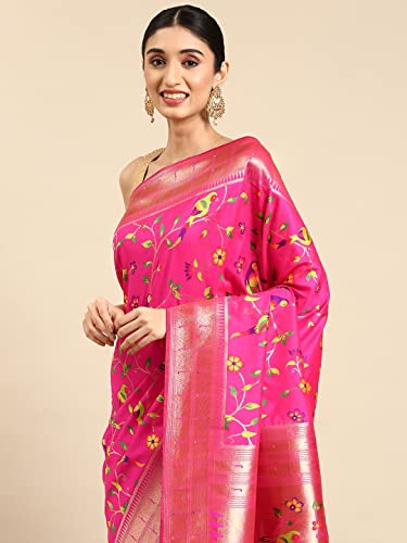 Pandadi Saree pink paithani silk saree – image 4