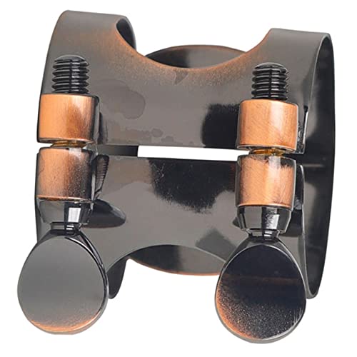 Kisangel Abs Clarinet Head Clip Yellow Brass Reed Clamp Simple Clamp for Clarinet Accessories Musician's Essential