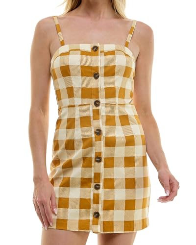 Gold-Buttoned Plaid Knit Dress　　Mサイズ Gold-Buttoned Plaid Knit Dress