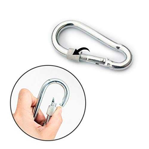 Outdoor Climbing Rope 32ft & Carabiner,10mm Static Rock Rope,Fire Rescue Safety Rappelling Rope