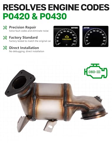 WRYNRQW 1.4L Catalytic Converter Kit Compatible with Chevy Cruze 2011-2016, Sonic 2012-2020, Trax 2015-2021, Buick Encore 2013-2021 L4 Replaces 674-854 16659, Direct-fit (EPA Compliant)