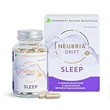 NEUBRIA Drift Sleep Supplement - Non Melatonin Herbal Sleep Blend for Adults with Lemon Balm, Hops, Chamomile, Saffron, L-Tryptophan, Magnesium & Vitamin D - Calm Night Sleeping Tablets - 60 Capsules