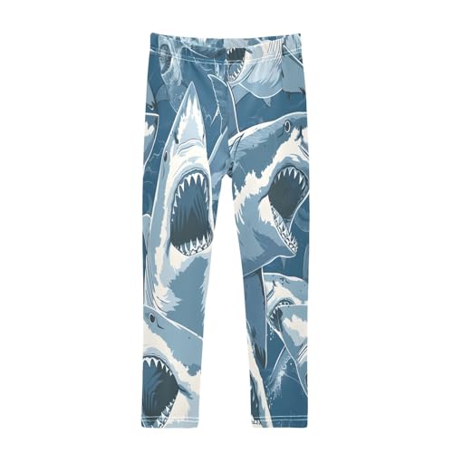Toddler Girls Leggings Printed Yoga Pants Leggings Fierce Sharks for Kids