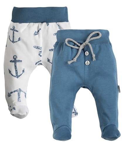 Makoma Baby Strampelhose mit Fuß 2er Pack 100% Baumwolle Jungen & Mädchen...