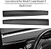 Produktbild topfit Model Y Model 3 Zubehör Carbon Armaturenbrett Wrap Kit ABS Dashboard Panel Innenausstattung Abdeckung Verkleidung Schutz Folie (Black)