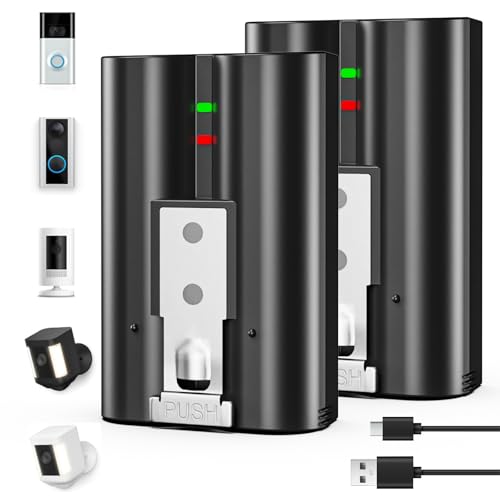 Batería para Ring Doorbell de 7200mAh con chip inteligente 2026 pack de 2