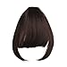 Vivica A. Fox SNAP BANG FRONT, 100% Human Hair, Clip-In Bangs, Snap-In Front Bang for Quick Styling, Thick Fake Bangs for Women, Heat Resistant (2 Dark Brown)