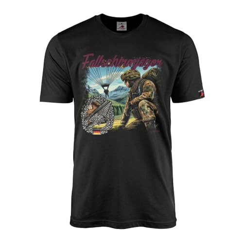 T-shirt motif parachutistes montagne neige hiver armée allemande #45689