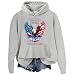 nmokbom 250TH Anniversary USA Sweatshirt 250TH American Flag Hoodie Cool Patriotic Eagle
