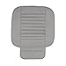 Funda Universal para Asiento de Coche sin Respaldo Cuero de PU Carbón de bambú Cojín para Asiento de automóvil Funda Protectora Antideslizante para automóviles Asiento Gris