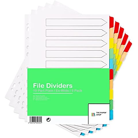 A4+ Extra Wide File Dividers with Tabs Cover