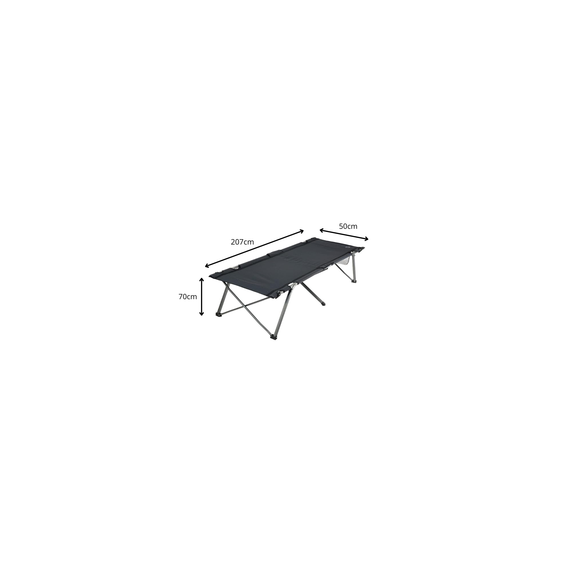 Bedchairs Lit de Camp Camping Dimensions : Environ 208 x 78 X 53 CM (L X P X H