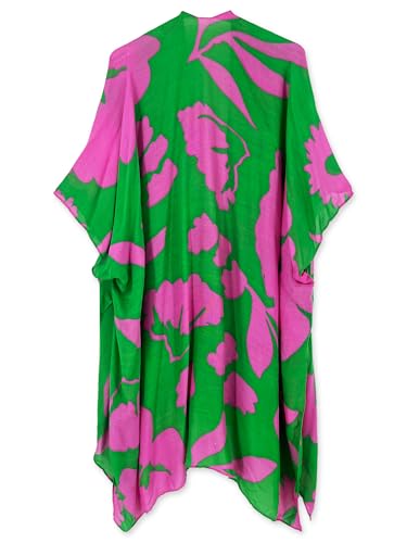 Image of Spicy Sandia Kimonos for Women Floral Beach Cover Up Loose Swimsuit Bathing Suit Coverup Cardigan for Summer Swimwear
