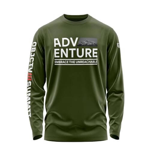 Image of Aero Armour Adventure Printed Cotton T-Shirt | Full Sleeve | Regular Fit | Zero Shrinkage | Round Neck