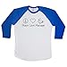 Peace Love Massage Unisex Baseball Long Sleeve Tee White-Royal Small