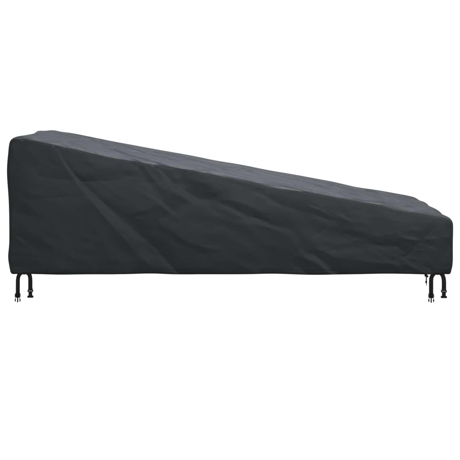 Custodia protettiva per mobili da giardino in tessuto Oxford 420D, nero, 203 x 81 x 63 cm, impermeabile, resistente alle intemperie, protezione UV, per set di sedie, divani, tavoli