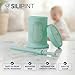 Silipint Penguin Training Cup for Babies with Straw Lid - Weaning Friendly Sippy Cup in Soft Food-Grade Silicone for 6+ Months Toddlers Giving Spill Resistance - Transparent Green Toddler Cup in 5oz