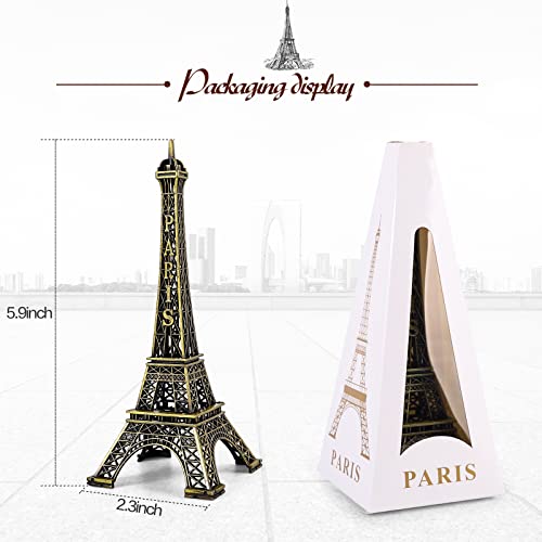 Estatua Decorativa Torre Eiffel 15cm en Bronce miniatura 2